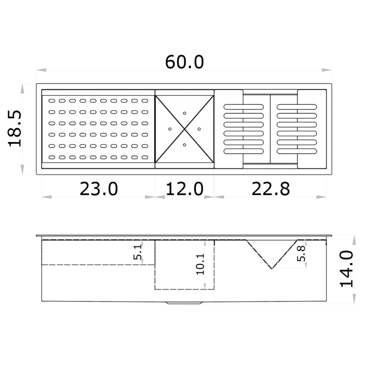 Barra escurridora 60 Black